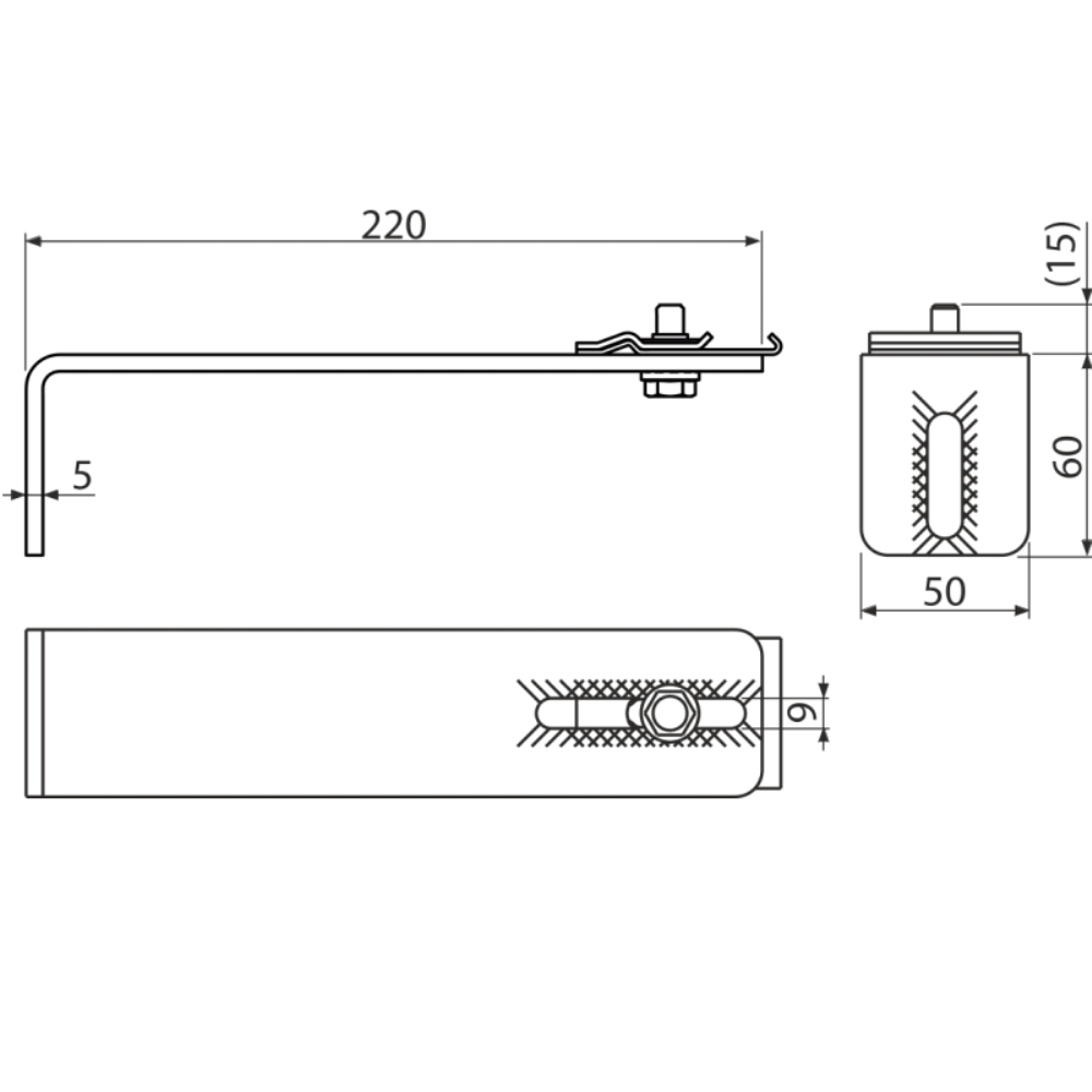 Скоба для профилей Alcadrain AlcaSystem простая AS-P016 2 Скоба для профилей Alcadrain AlcaSystem простая AS-P016 — изображение 2