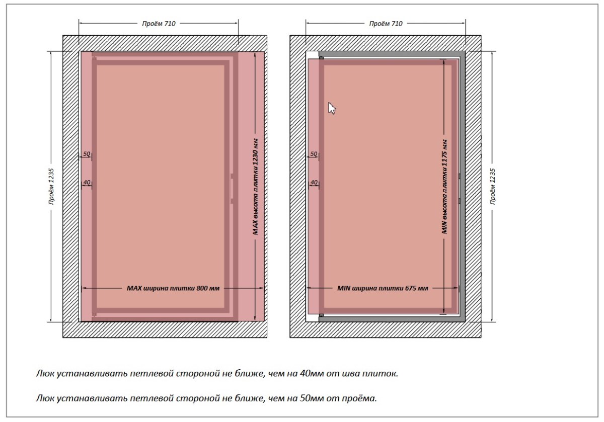 Люк одностворчатый Shagma 70х120 ревизионный под плитку ЛС700x1200В 7 Люк одностворчатый Shagma 70х120 ревизионный под плитку ЛС700x1200В — изображение 7