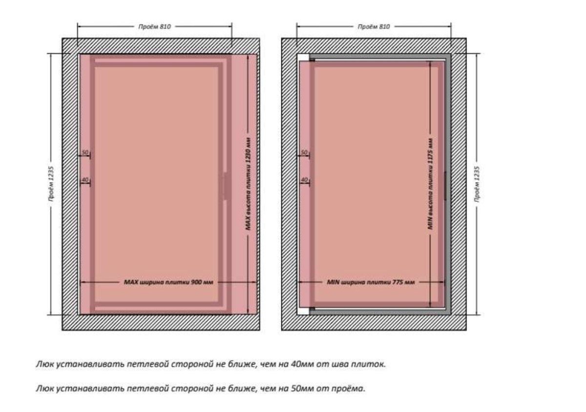 Люк одностворчатый Shagma 80х120 ревизионный под плитку ЛС800x1200В 7 Люк одностворчатый Shagma 80х120 ревизионный под плитку ЛС800x1200В — изображение 7